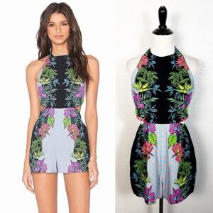 Mara Hoffman Size 2 Women's Tropical Festival Vacation Jardin Tie Back Romper